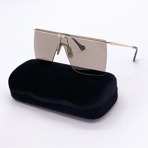 NEW GUCCI UNISEX BROWN SUNGLASSES - Picture 1 of 5